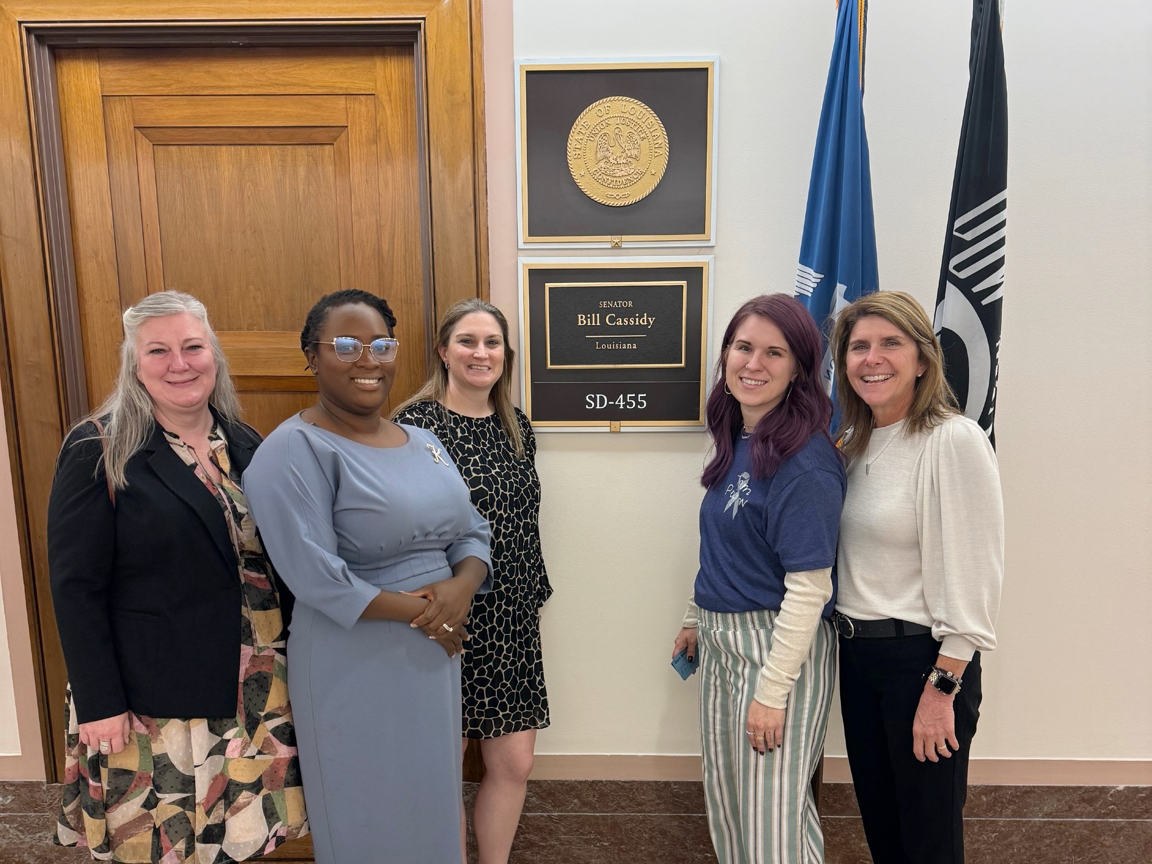 Scholars outside senator's office in D.C.