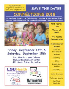 Save the Dates September 14 & 15 for Connections 2018 Flyer