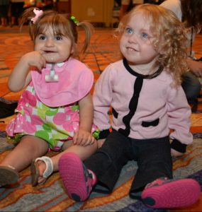 Find a Place: Two 3-5-Year Old Girls with CHARGE Syndrome Wearing Pink Pajamas