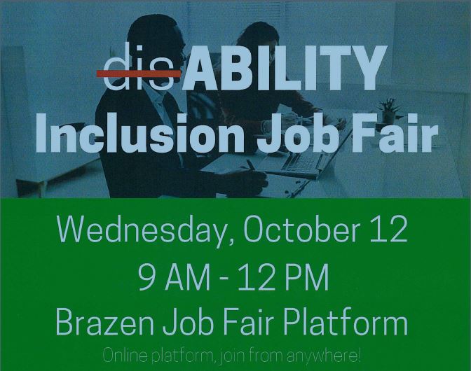 disABILITY Inclusion Job Fair October 12