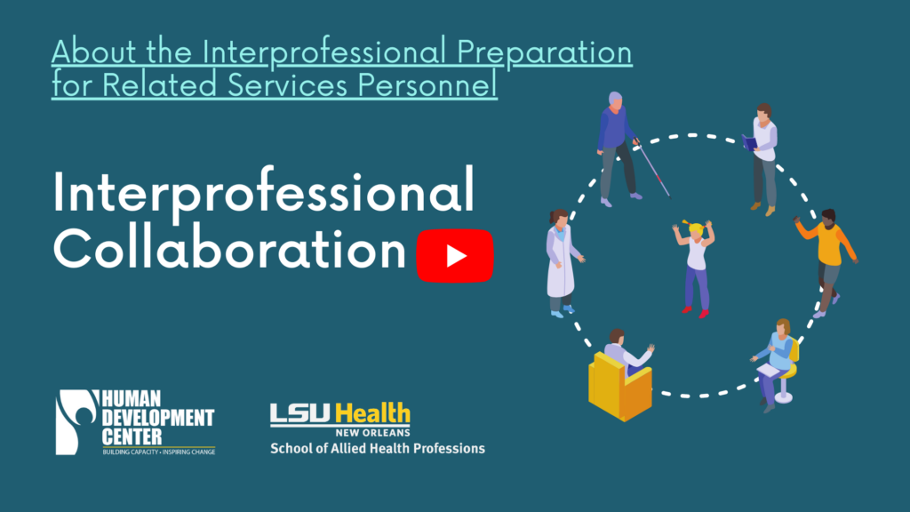 A thumbnail previewing a YouTube video called "About the INterprofessional Preparation for Related Services Personnel: Interprofessional Collaboration"