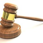Wooden gavel: Rule or law takes effect