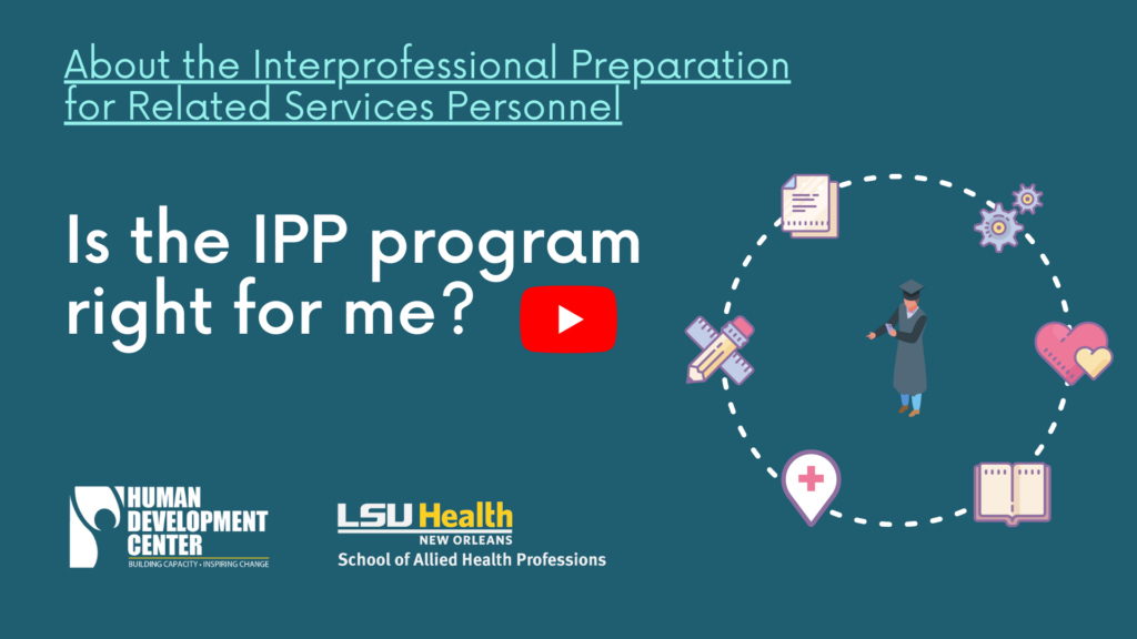 A thumbnail previewing a YouTube video called "About the INterprofessional Preparation for Related Services Personnel: Is the IPP Program right for me?"