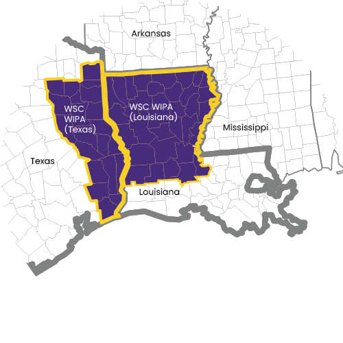 WSC WIPA Service Areas Map: Click for larger version